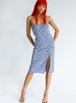 Princess Polly Sweetner Midi Dress  Blue Flash Sale