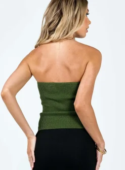 Princess Polly Sycamore Tube Top Green Discount