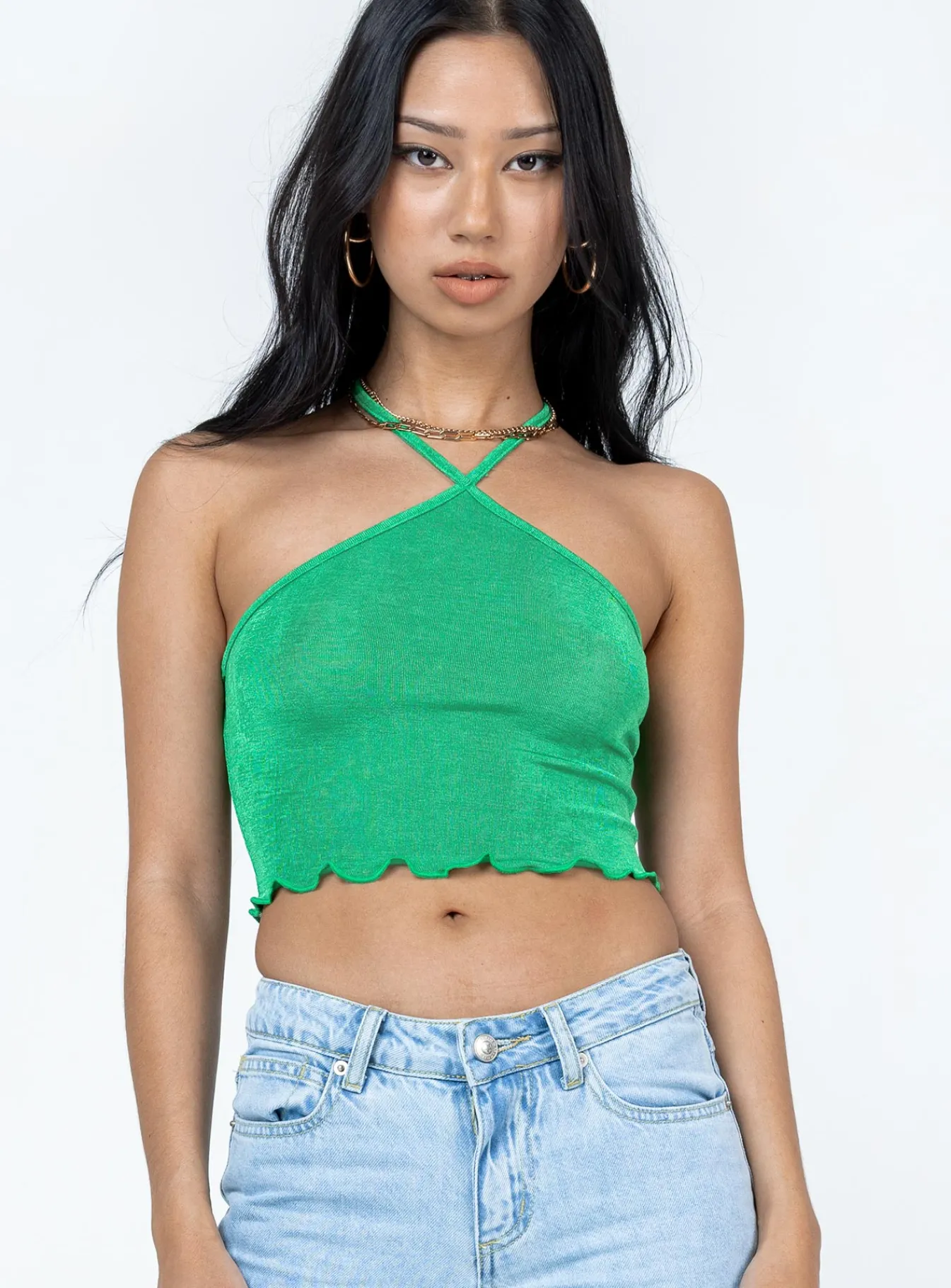 Princess Polly Sylvester Top Green Best