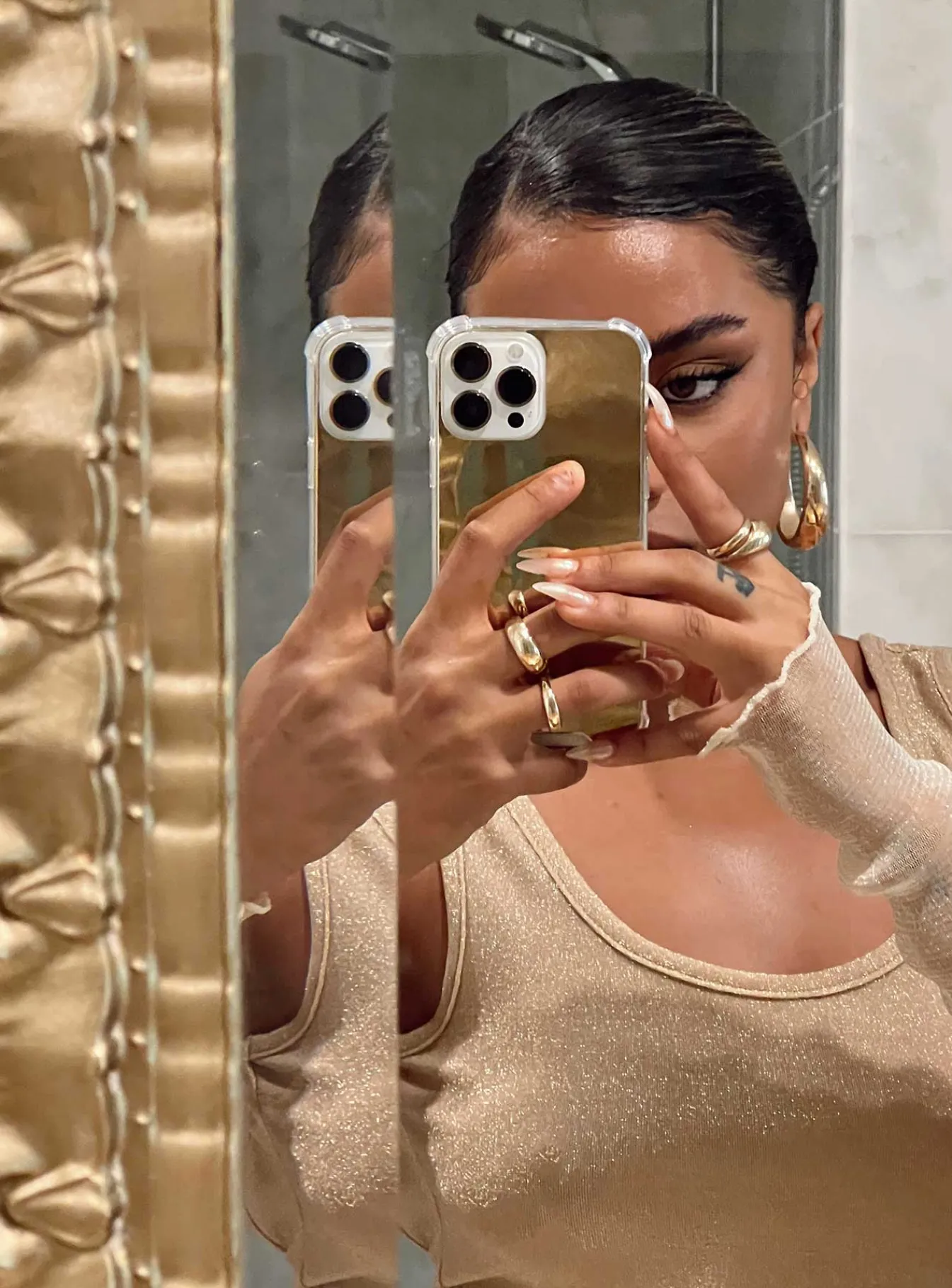 Princess Polly Symonds Mirror Iphone Case Gold Best Sale