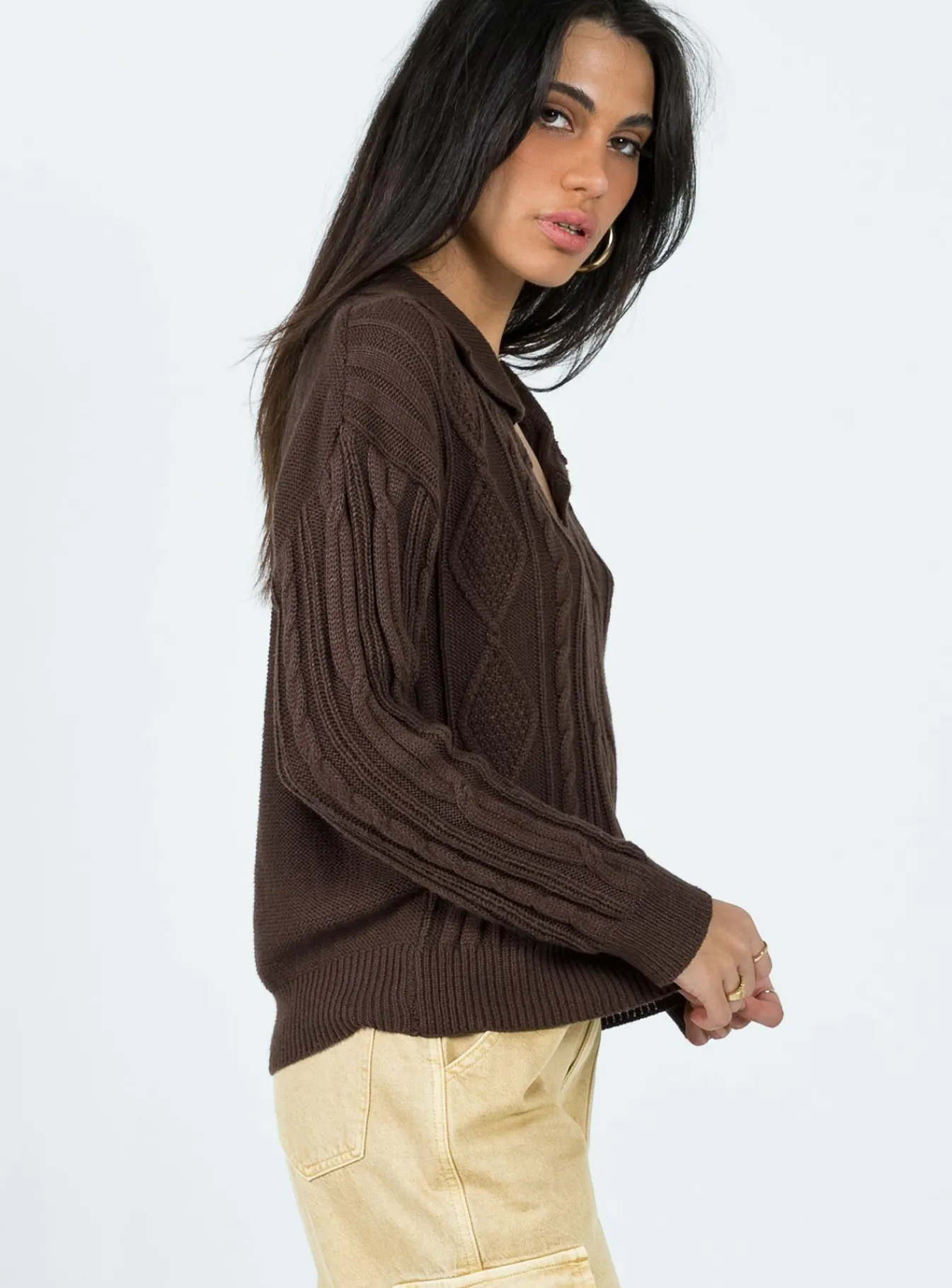 Princess Polly Symons Sweater Brown Best