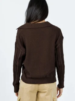 Princess Polly Symons Sweater Brown Best
