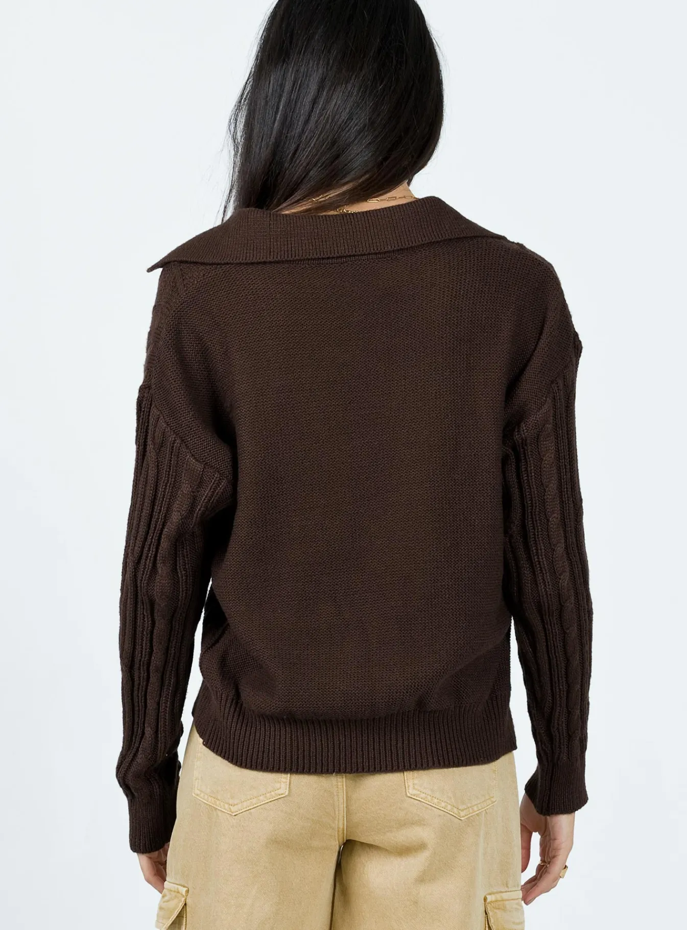 Princess Polly Symons Sweater Brown Best