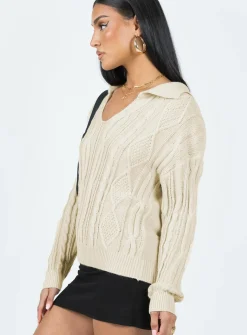 Princess Polly Symons Sweater Cream Store