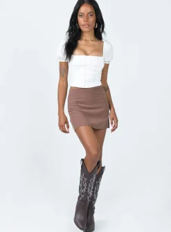 Princess Polly Taber Top  Ivory Flash Sale