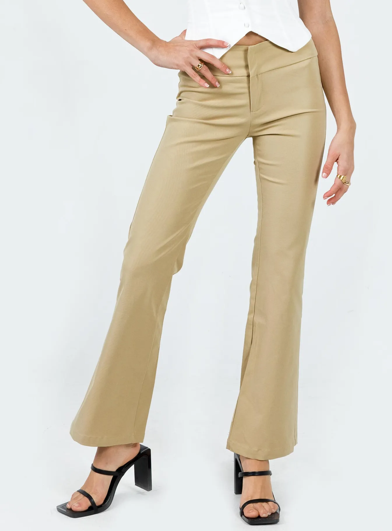 Princess Polly Tabithia Low Rise Pants Beige Best