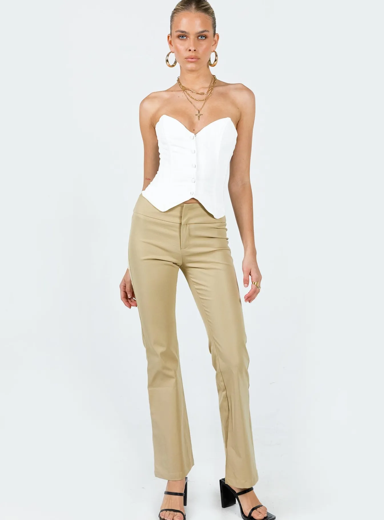 Princess Polly Tabithia Low Rise Pants Beige Best
