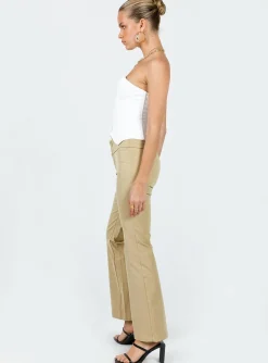 Princess Polly Tabithia Low Rise Pants Beige Best