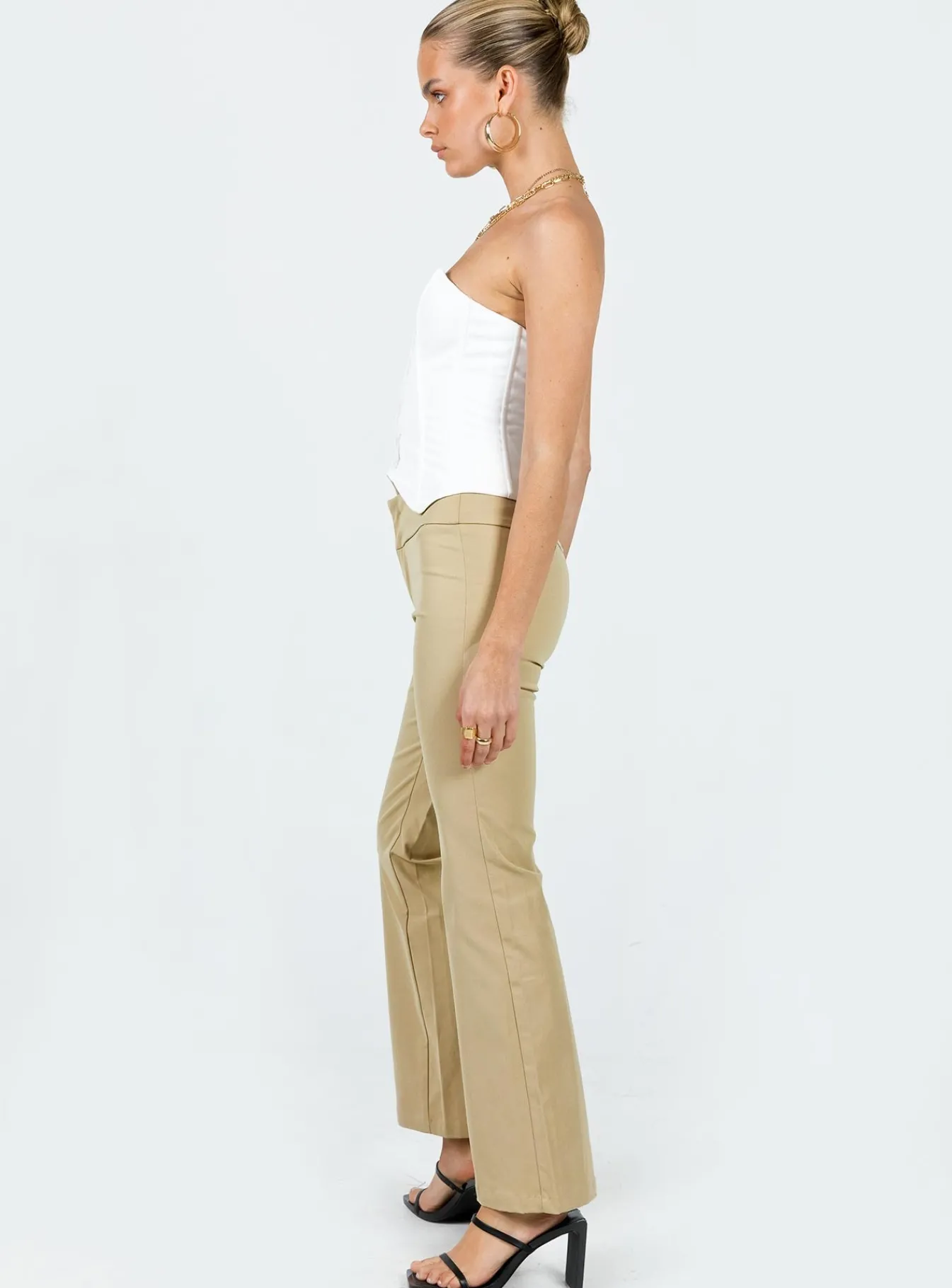 Princess Polly Tabithia Low Rise Pants Beige Best