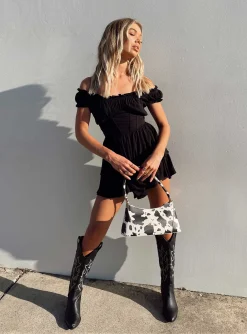 Princess Polly Tahiti Romper  Black New