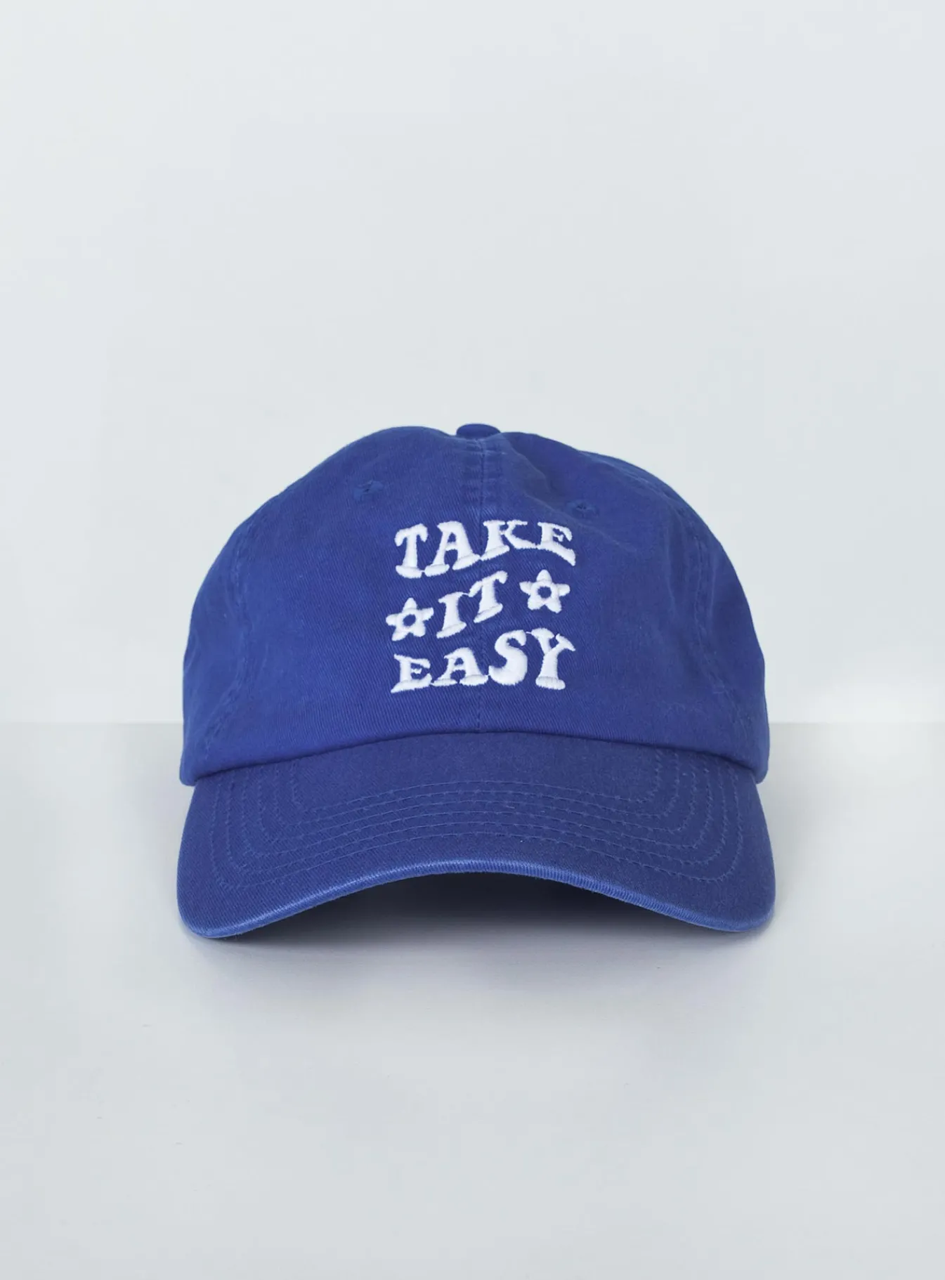 Princess Polly Take It Easy Dad Cap Blue Flash Sale