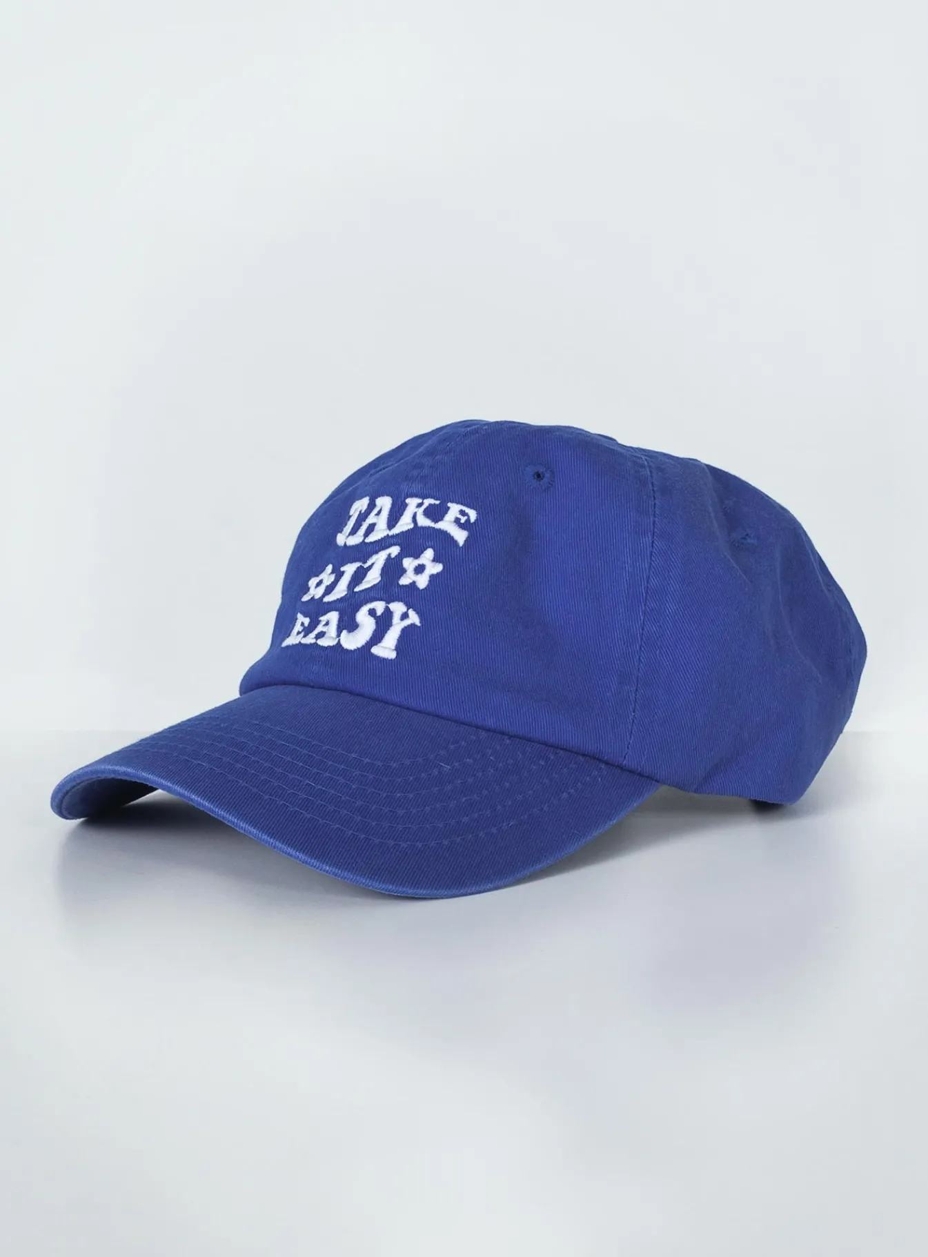 Princess Polly Take It Easy Dad Cap Blue Flash Sale