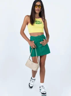 Princess Polly Take Me On Holiday Tank Top  Yellow Outlet