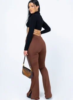 Princess Polly Tala Pants Brown Sale