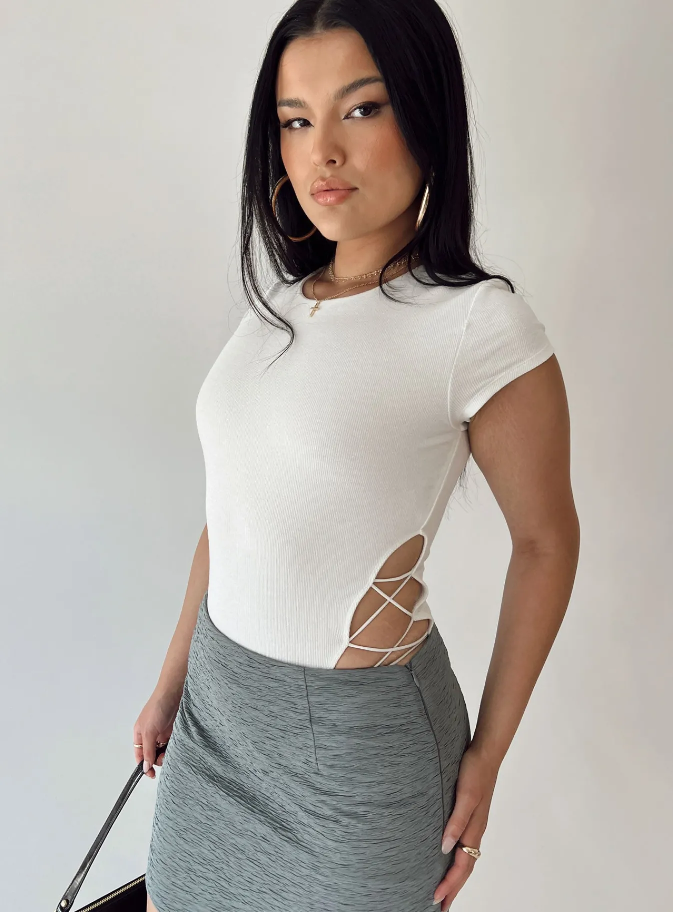 Princess Polly Talbot Bodysuit White Outlet
