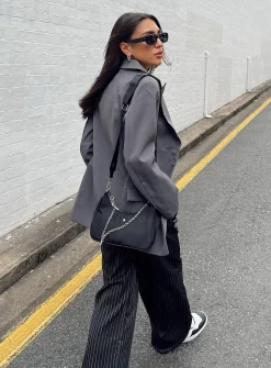 Princess Polly Talisa Oversized Blazer Grey Cheap