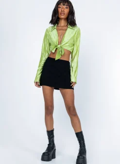 Princess Polly Talissa Long Sleeve Top Green Hot