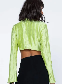 Princess Polly Talissa Long Sleeve Top Green Hot