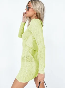 Princess Polly Tallie Knit Mini Dress  Green New