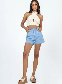 Princess Polly Tamarama Shorts Mid Wash  Denim Store