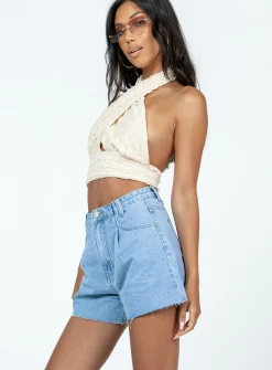 Princess Polly Tamarama Shorts Mid Wash  Denim Store