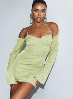 Princess Polly Tamarose Mini Dress  Green Shop