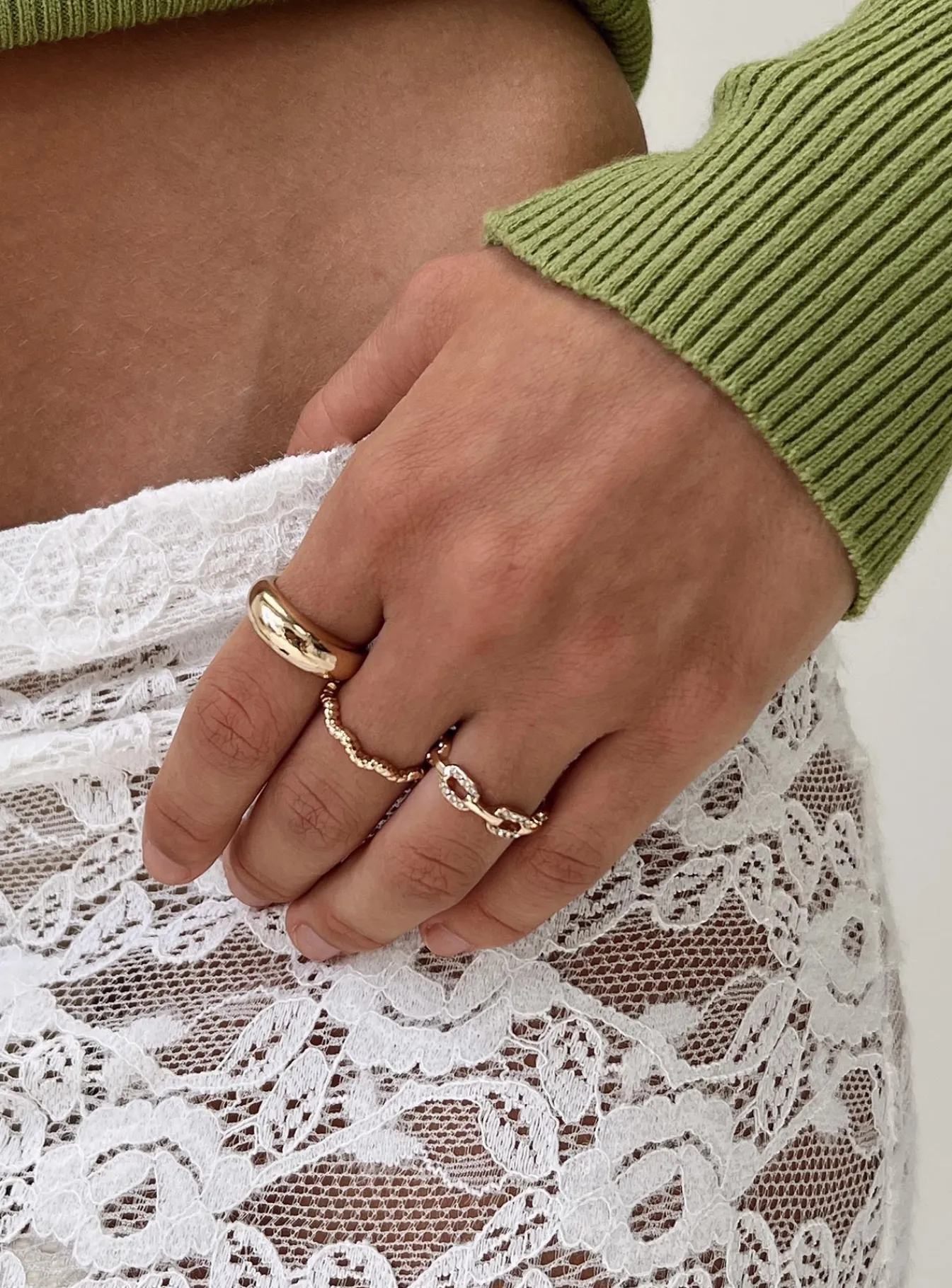 Princess Polly Tamarose Ring Set Gold Outlet