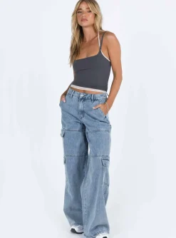 Princess Polly Tamba Cargo Jeans Denim Best