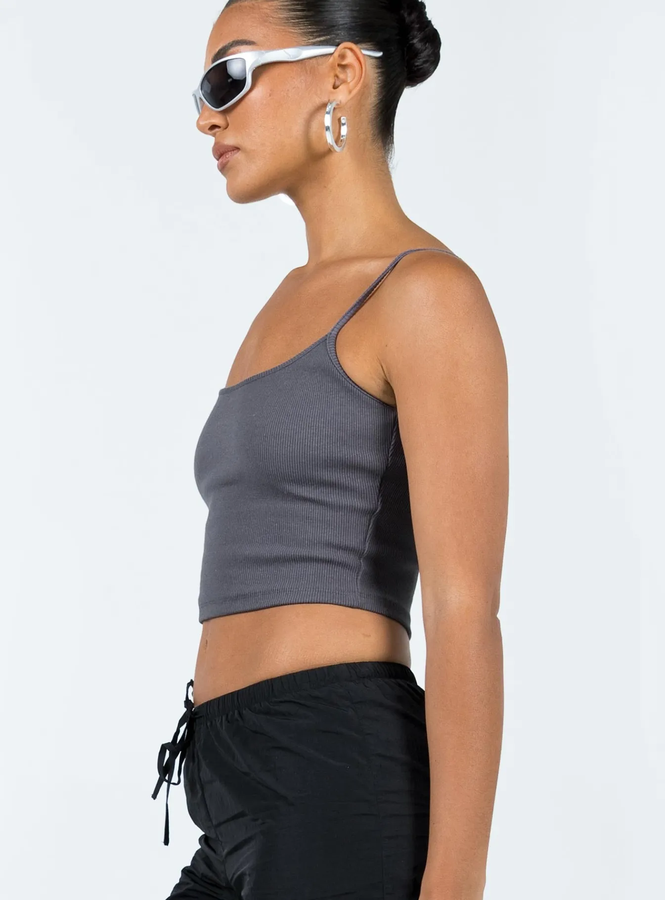 Princess Polly Tamiah Top Slate New