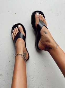 Princess Polly Tampa Sandals  Black Store
