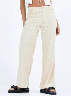 Princess Polly Tanaka Pants  Beige Outlet