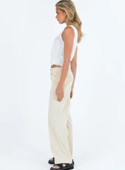Princess Polly Tanaka Pants Beige Outlet