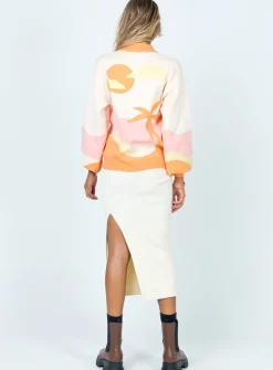 Princess Polly Tanna Midi Skirt Cream Store