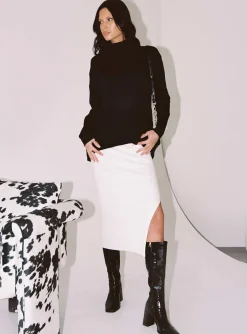 Princess Polly Tanna Midi Skirt Cream Store