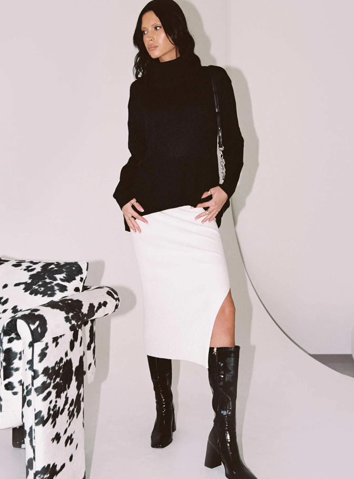 Princess Polly Tanna Midi Skirt Cream Store