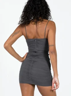 Princess Polly Tara Mini Dress Slate Clearance