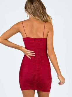 Princess Polly Tara Mini Dresslower Impact Red Sale