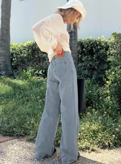 Princess Polly Tari Wide Leg Jeans Light Wash  Denim Discount