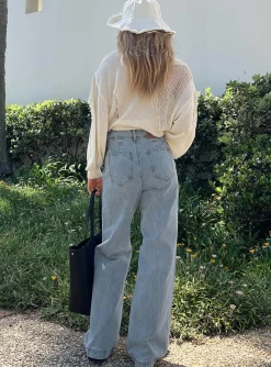 Princess Polly Tari Wide Leg Jeans Light Wash  Denim Discount