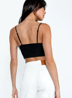 Princess Polly Tashena Top  Black Cheap