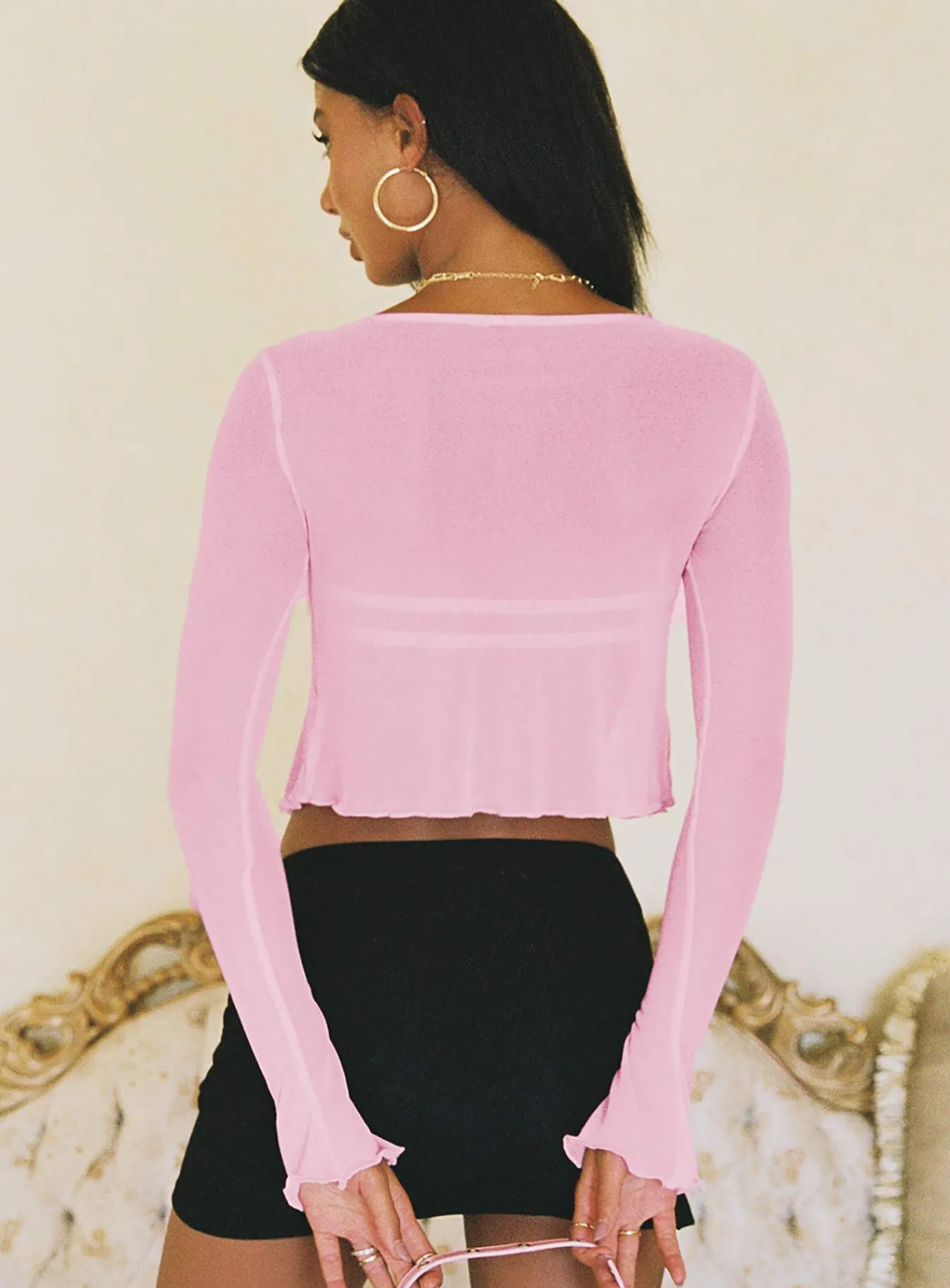Princess Polly Tasia Long Sleeve Top Pink Flash Sale