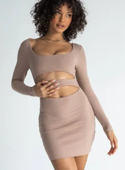 Princess Polly Taurus Mini Dress  Beige Store