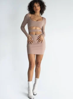 Princess Polly Taurus Mini Dress  Beige Store