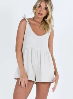 Princess Polly Tay Rompertall   Beige Best Sale