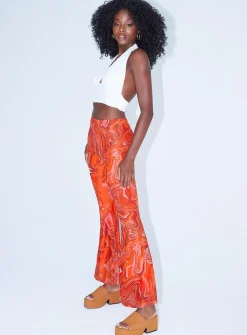Princess Polly Tayler Flare Pants Orange Best