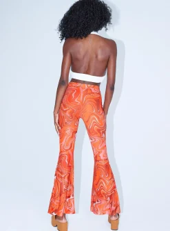 Princess Polly Tayler Flare Pants Orange Best