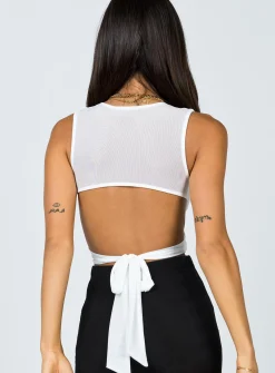 Princess Polly Taylor Top White Cheap