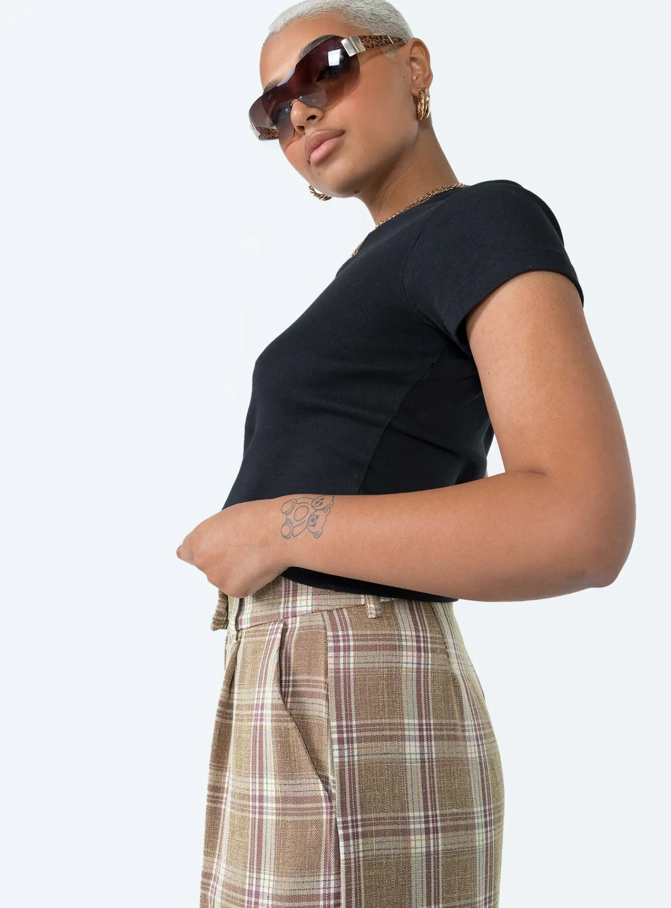 Princess Polly Taz You Devel Longline Baby Tee Black Sale