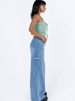Princess Polly Teags Jeans Mid Wash Denim Sale