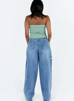 Princess Polly Teags Jeans Mid Wash Denim Sale